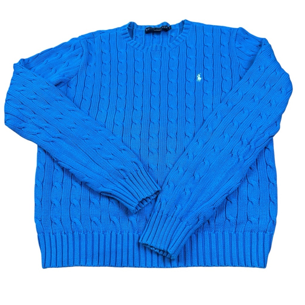 Ralph Lauren Blue Cable Knit Sweater